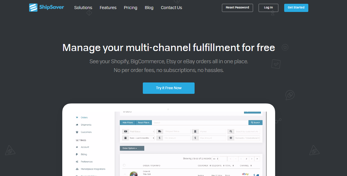 ShipSaver homepage